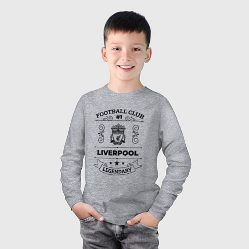 Детский лонгслив Liverpool: Football Club Number 1 Legendary / Меланж – фото 3