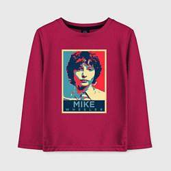 Лонгслив хлопковый детский Stranger Things Майк, цвет: маджента
