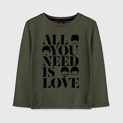 Детский лонгслив ALL YOU NEED IS LOVE THE BEATLES