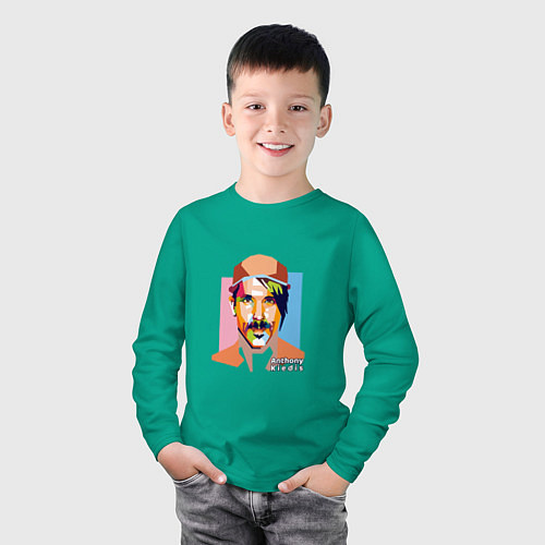 Детский лонгслив Anthony Kiedis / Зеленый – фото 3