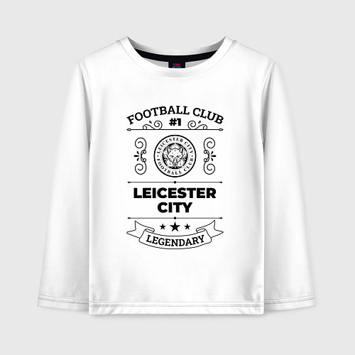 Детский лонгслив Leicester City: Football Club Number 1 Legendary / Белый – фото 1