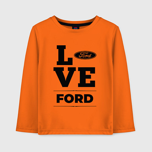 Детский лонгслив Ford Love Classic / Оранжевый – фото 1