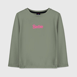 Лонгслив хлопковый детский Barbie mini logo, цвет: авокадо