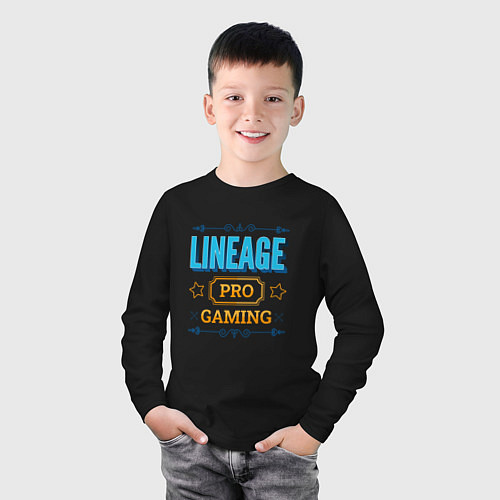 Детский лонгслив Игра Lineage PRO Gaming / Черный – фото 3