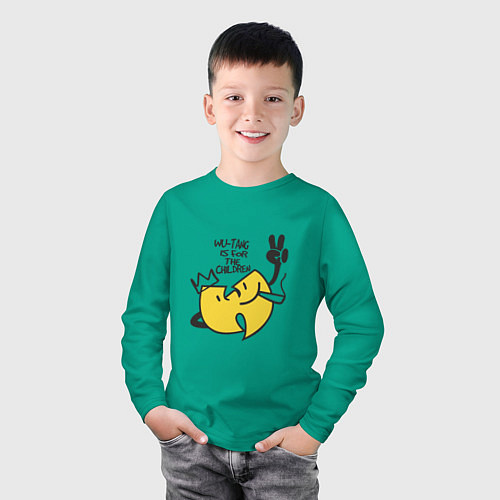Детский лонгслив Wu-Tang Is For The Children / Зеленый – фото 3