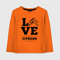 Лонгслив хлопковый детский Citroen Love Classic, цвет: оранжевый