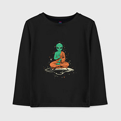 Лонгслив хлопковый детский Space - Yoga, цвет: черный