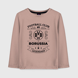 Лонгслив хлопковый детский Borussia: Football Club Number 1 Legendary, цвет: пыльно-розовый