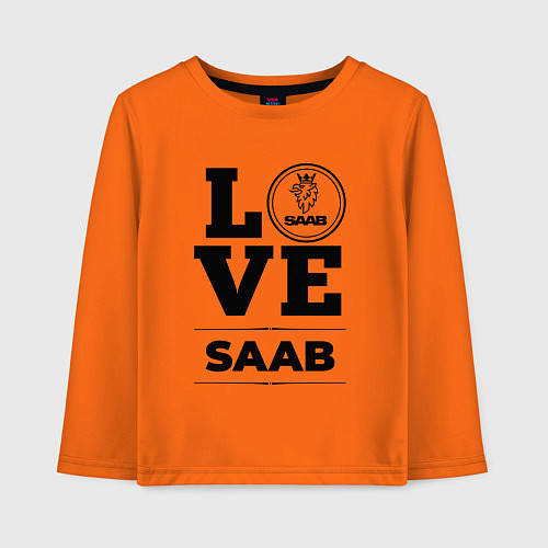 Детский лонгслив Saab Love Classic / Оранжевый – фото 1