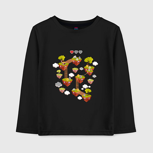 Детский лонгслив Сложнейший уровень / Черный – фото 1