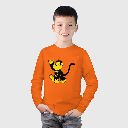 Детский лонгслив Wu-Tang Monkey / Оранжевый – фото 3
