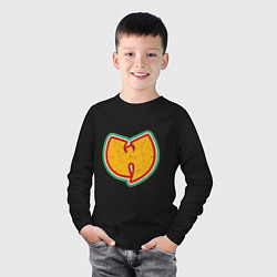 Лонгслив хлопковый детский Wu-Tang Colors, цвет: черный — фото 2