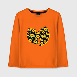 Лонгслив хлопковый детский Flowers - Wu-Ynag, цвет: оранжевый