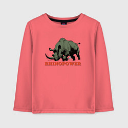 Детский лонгслив СИЛА НОСОРОГА