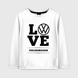 Лонгслив хлопковый детский Volkswagen Love Classic, цвет: белый