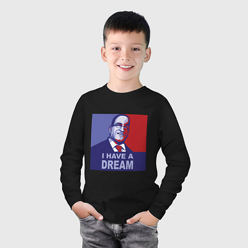 Детский лонгслив Сенатор - У меня есть мечта / Черный – фото 3