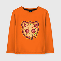 Лонгслив хлопковый детский Пицца панда, цвет: оранжевый