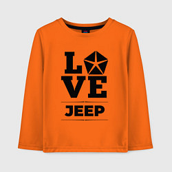 Лонгслив хлопковый детский Jeep Love Classic, цвет: оранжевый