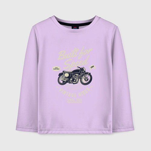 Детский лонгслив Vintage Moto / Лаванда – фото 1