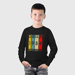 Лонгслив хлопковый детский 1984 - Ноябрь, цвет: черный — фото 2