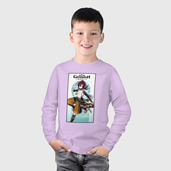 Лонгслив хлопковый детский Хейдзо Геншин импакт, цвет: лаванда — фото 2