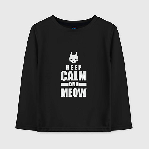 Детский лонгслив Stray - Keep Calm / Черный – фото 1