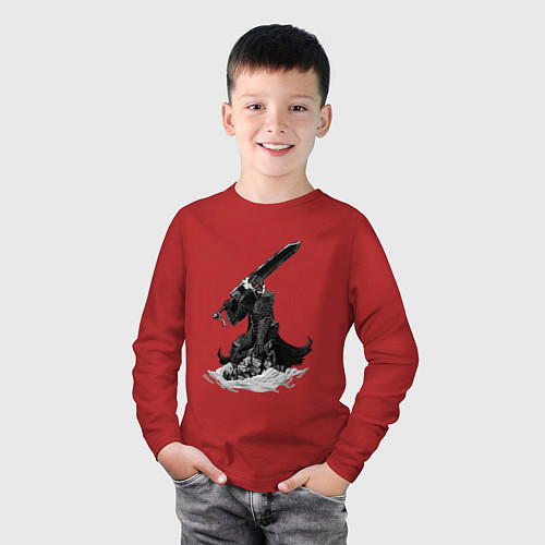 Детский лонгслив Berserk the Black Swordsman / Красный – фото 3