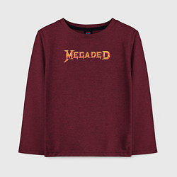 Лонгслив хлопковый детский MEGADED, цвет: меланж-бордовый