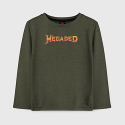 Лонгслив хлопковый детский MEGADED, цвет: меланж-хаки