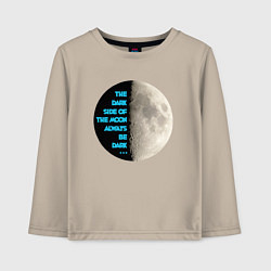 Лонгслив хлопковый детский ЗАГАДКА ЛУНЫ, цвет: миндальный