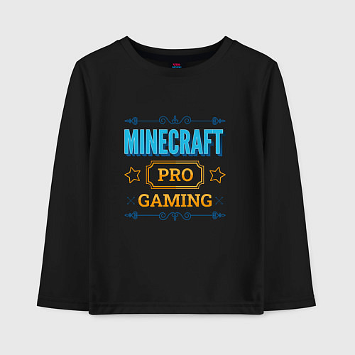 Детский лонгслив Игра Minecraft pro gaming / Черный – фото 1