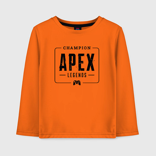 Детский лонгслив Apex Legends gaming champion: рамка с лого и джойс / Оранжевый – фото 1