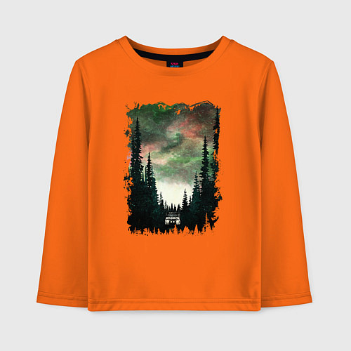 Детский лонгслив Лес кругом / Оранжевый – фото 1