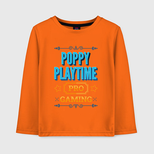 Детский лонгслив Игра Poppy Playtime pro gaming / Оранжевый – фото 1