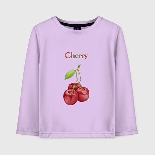 Детский лонгслив Cherry вишня / Лаванда – фото 1