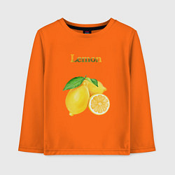 Лонгслив хлопковый детский Lemon лимон, цвет: оранжевый