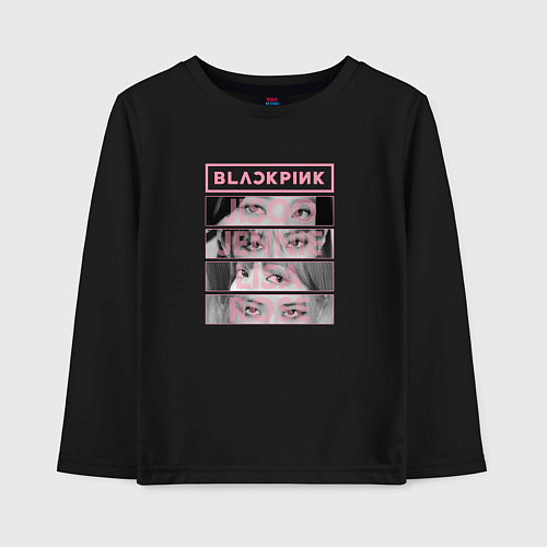 Детский лонгслив BLACKPINK K-POP BAND / Черный – фото 1