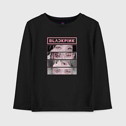 Лонгслив хлопковый детский BLACKPINK K-POP BAND, цвет: черный