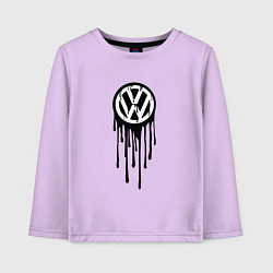 Лонгслив хлопковый детский Volkswagen - art logo, цвет: лаванда