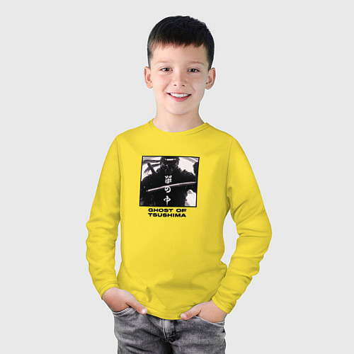Детский лонгслив Дзин в броне / Желтый – фото 3