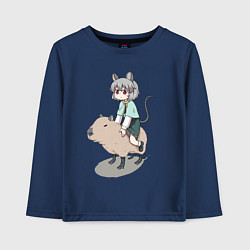 Детский лонгслив Nazrin - Touhou riding a capybara