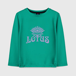 Лонгслив хлопковый детский Lotus, цвет: зеленый
