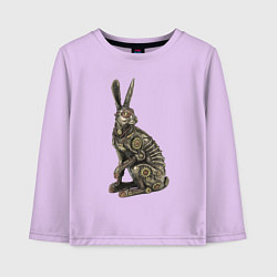 Лонгслив хлопковый детский Бронзовый заяц - скульптура - art, цвет: лаванда
