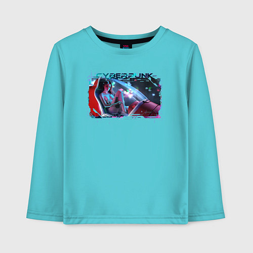 Детский лонгслив Подготовка к старту / Бирюзовый – фото 1