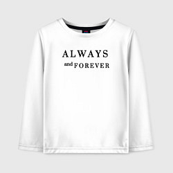 Лонгслив хлопковый детский Always and forever, цвет: белый