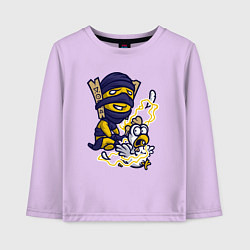 Лонгслив хлопковый детский Shadow shaman, цвет: лаванда