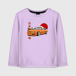 Лонгслив хлопковый детский Silvia s14 JDM Retro Car, цвет: лаванда