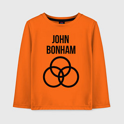 Лонгслив хлопковый детский John Bonham - Led Zeppelin - legend, цвет: оранжевый