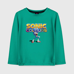 Лонгслив хлопковый детский Sonic colors - Hedgehog, цвет: зеленый