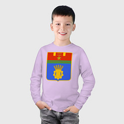 Лонгслив хлопковый детский Герб Волгограда, цвет: лаванда — фото 2